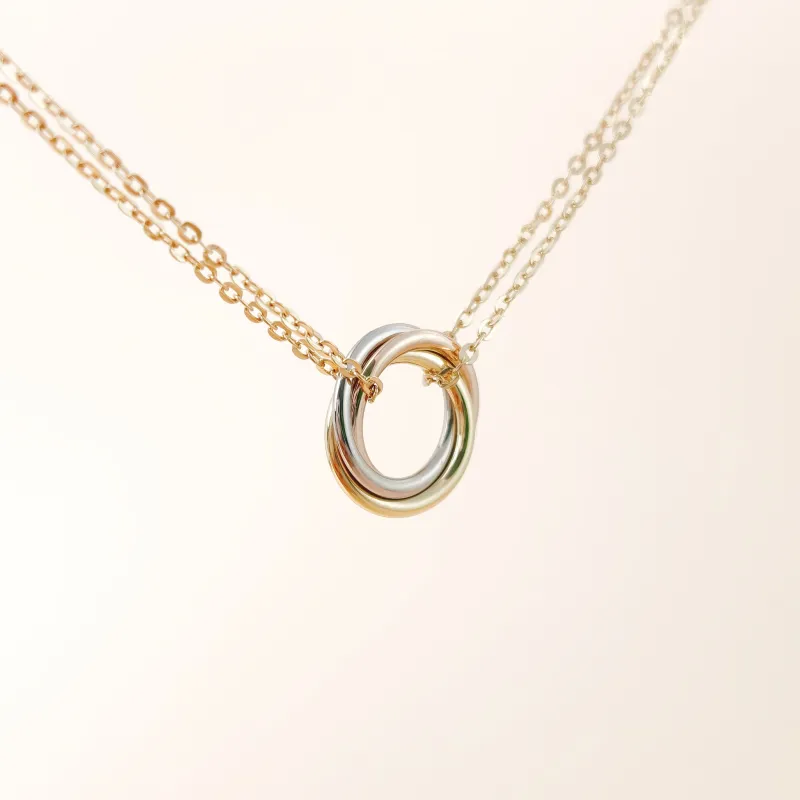 CARTIER Necklace Trinity Collection Necklace 18KW hite Gold Yellow Gold Rose Gold Mini 40cm — cover view 4 of 9