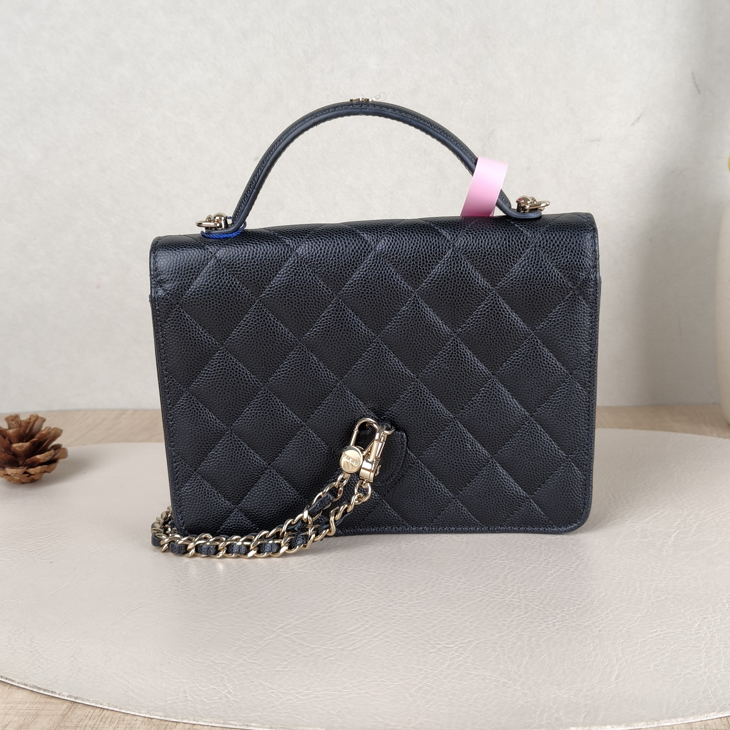 Chanel Backpack Backpack Black Grained Calfskin One Size18.2 × 5 × 14 cm — cover view 5 of 6