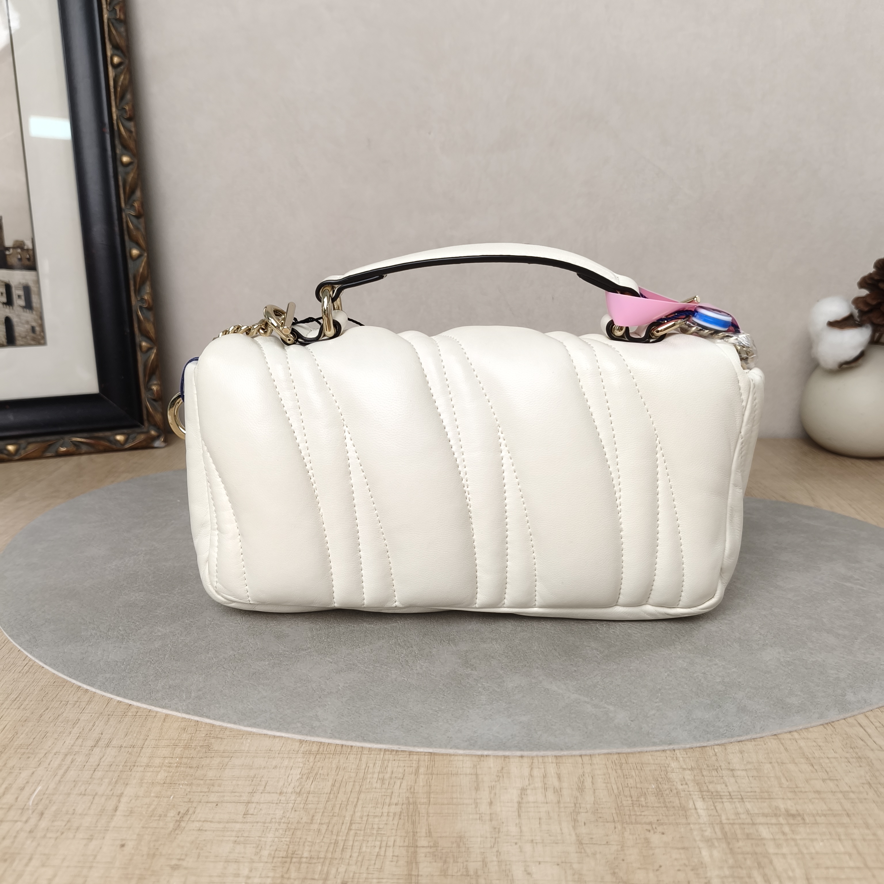GUCCI Crossbody Bag GG Milano Collection Shoulder Bag White Lambskinmini22 × 5 × 12 cm — cover view 3 of 5