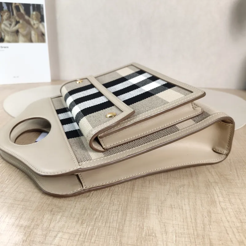 BURBERRY Crossbody Bag pocket bag Top Handle Crossbody Bag Taupe Canvas Mini 23 × 6 × 26.5 cm — detail view 12 of 13