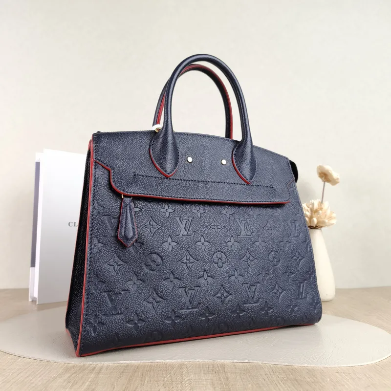 Louis Vuitton Top Handle Bag Pont Neuf Top Handle Bag Blue Calfskin 30 × 11 × 24.5 cm — cover view 4 of 5