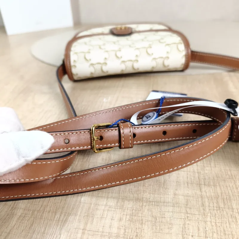 CELINE Crossbody Bag BESACE White PVC Mini 15 × 4 × 11 cm — detail view 11 of 12