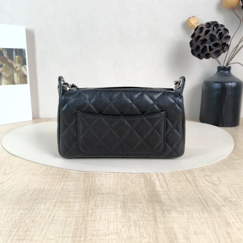 Chanel Crossbody Bag 25a Black Grained Calfskin One Size 21 × 5.5 × 12 cm — cover view 4 of 6