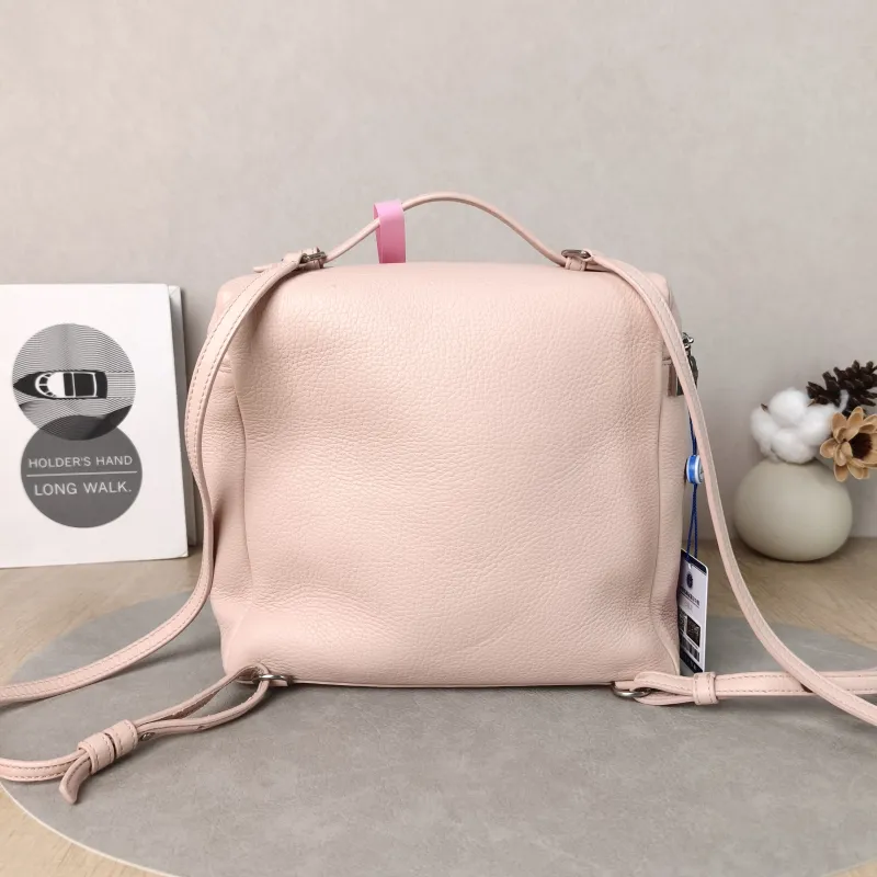 Loro Piana Backpack Backpack Pink Calfskin One Size23 × 8 × 21 cm — cover view 4 of 5