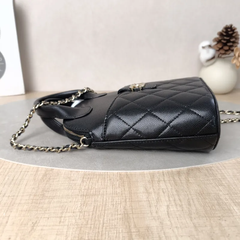 Chanel Top Handle Bag25a Edition Top Handle Bag Black Grained Calfskin One Size15.5 × 6.5 × 8.5 cm — detail view 6 of 13
