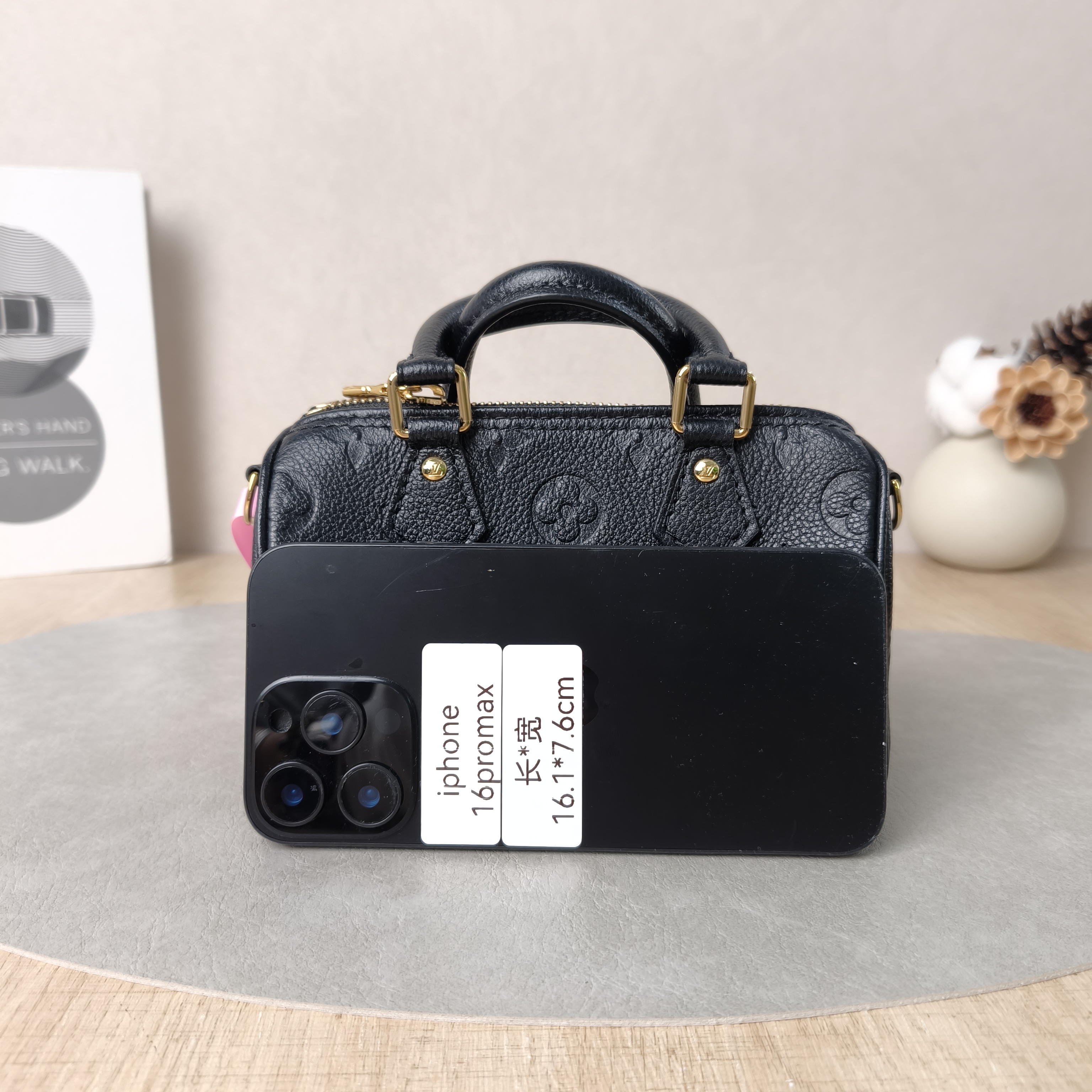 Louis Vuitton Crossbody Bag Speedy Nano Black Empreinte Embossed Calfskinnano16 × 7.5 × 10 cm — cover view 5 of 5
