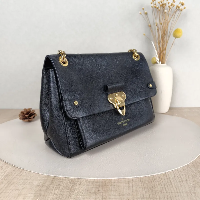 Louis Vuitton Shoulder Bag VAVIN Black Empreinte Embossed Calfskin Monogram Small25 × 9.5 × 17 cm — cover view 4 of 5