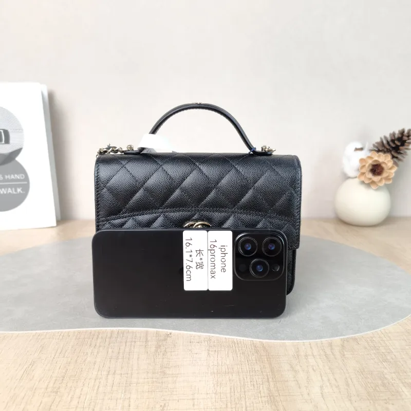 Chanel Backpack Backpack Black Grained Calfskin One Size 18.2 × 5 × 14 cm — cover view 4 of 6