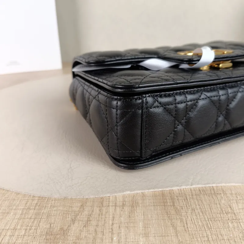 DIOR Shoulder Bag Jolie Top Handle Pearl Crossbody Bag Black Calfskin Small22 × 8 × 14 cm — detail view 3 of 12