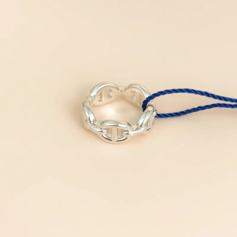 Hermès Ring Chaine d'Ancre Enchainee Ring Silver925 47 EU