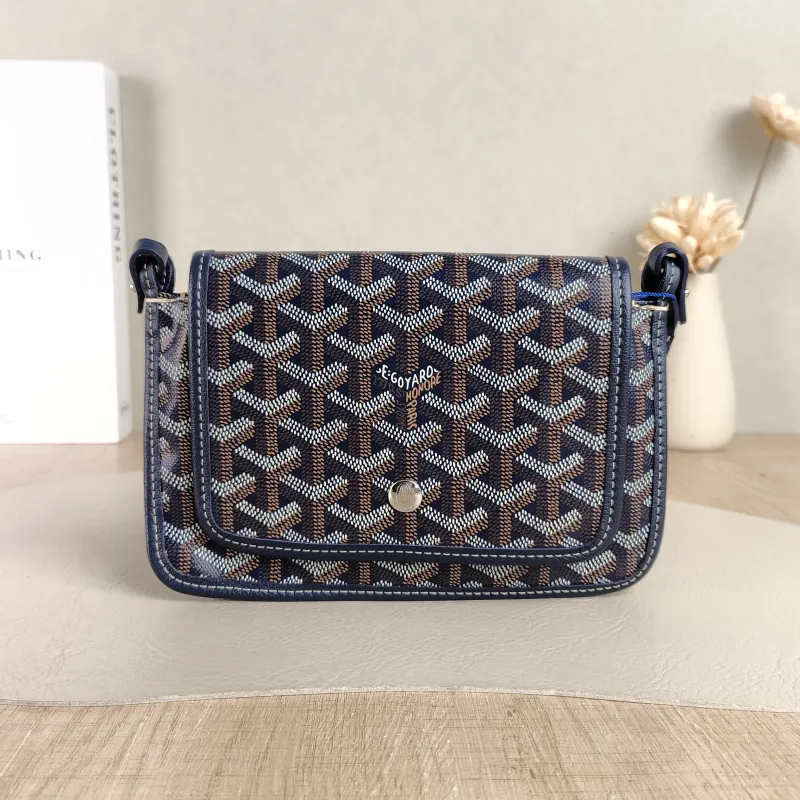GOYARD Crossbody Bag PLUMET Blue PVC One Size 20.5 × 2.5 × 14 cm