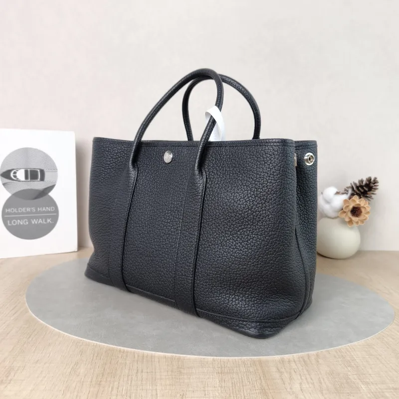 Hermès Top Handle Bag Garden Party 30 30Black Negonda Calfskin Medium30 × 13 × 21 cm — cover view 4 of 5