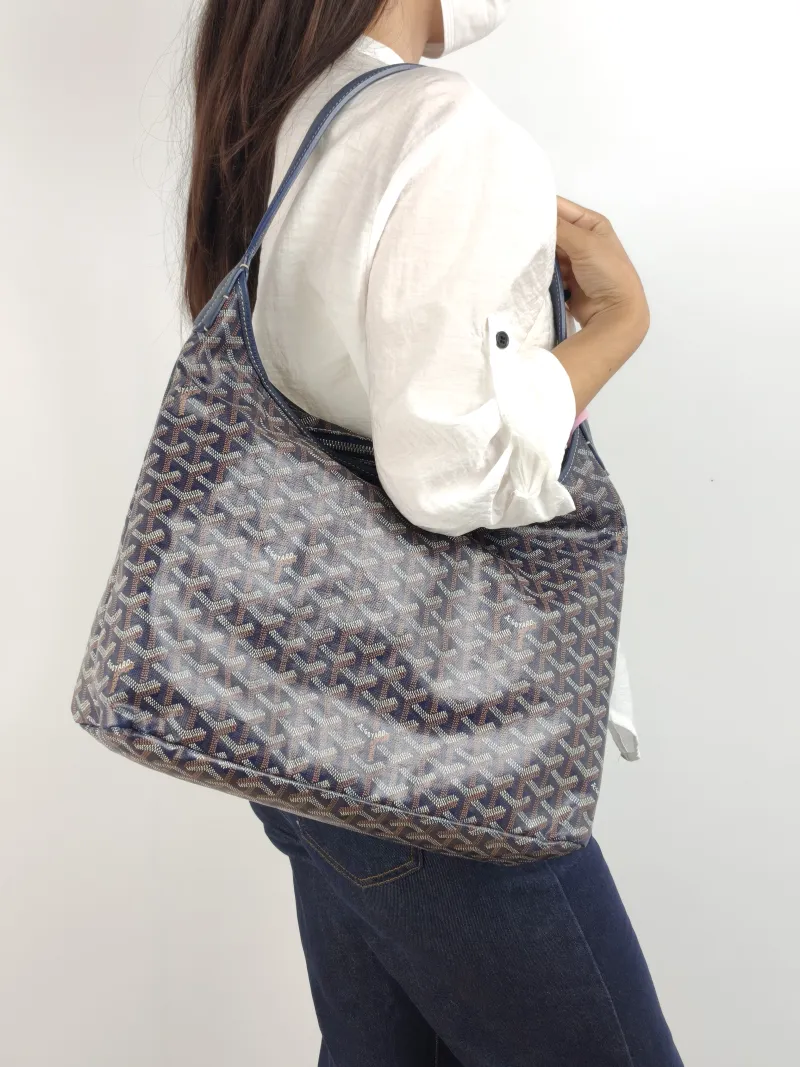 GOYARD Shoulder Bag Boheme Hobo​ Blue PVC Small 43 × 14 × 27 cm — on-model view 1 of 2