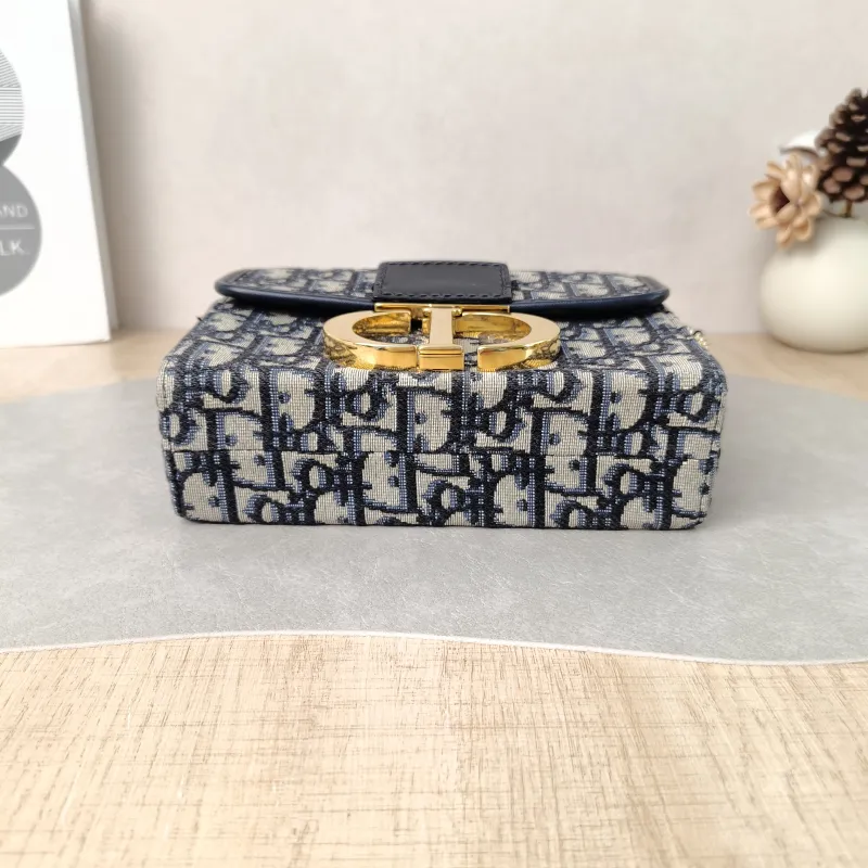 DIOR Crossbody Bag 30Montaigne 30 Box Box Blue Canvas Mini 17.5 × 5 × 11.5 cm — cover view 3 of 5