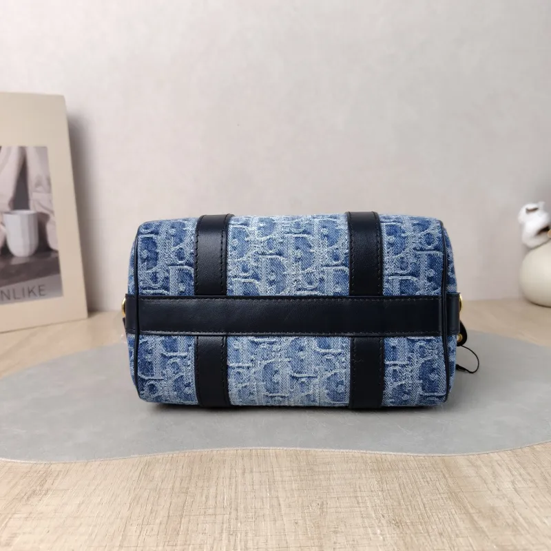 DIOR Crossbody Bag Groove 20 Top Handle Bag Blue Small 20.5 × 12 × 13.5 cm — cover view 2 of 6