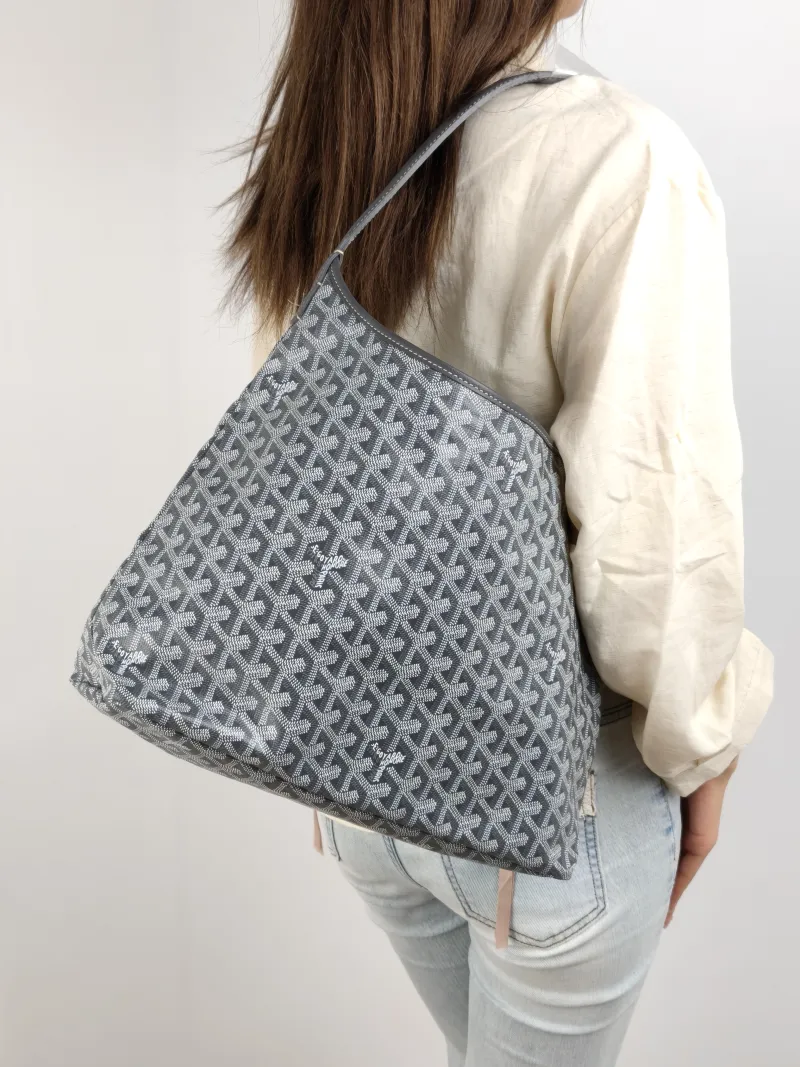 GOYARD Shoulder Bag Boheme Hobo​ Grey ine Canvas Small 43 × 14 × 27 cm — on-model view 1 of 2