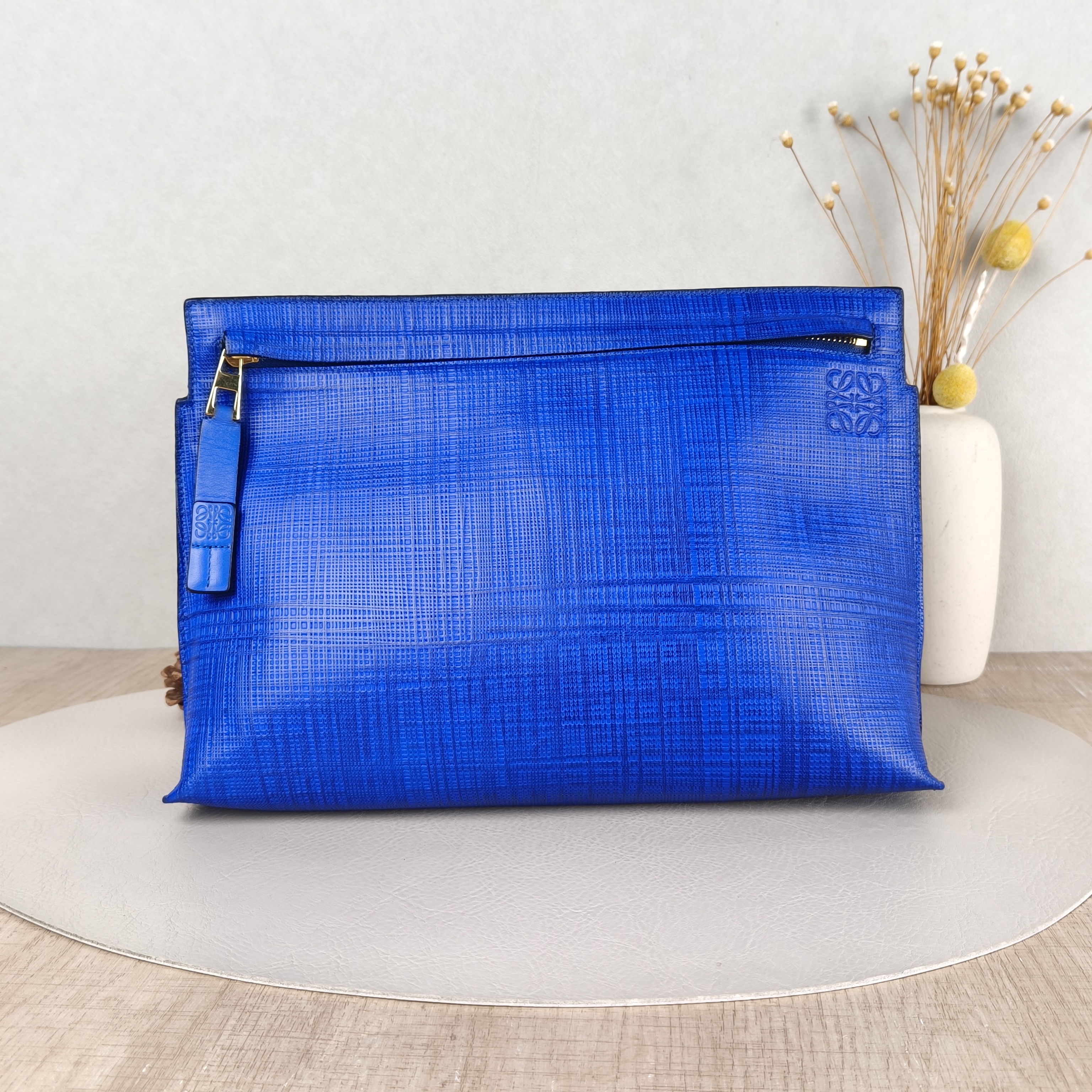 LOEWE Clutch Clutch Navy One Size29.5 × 4.5 × 21 cm