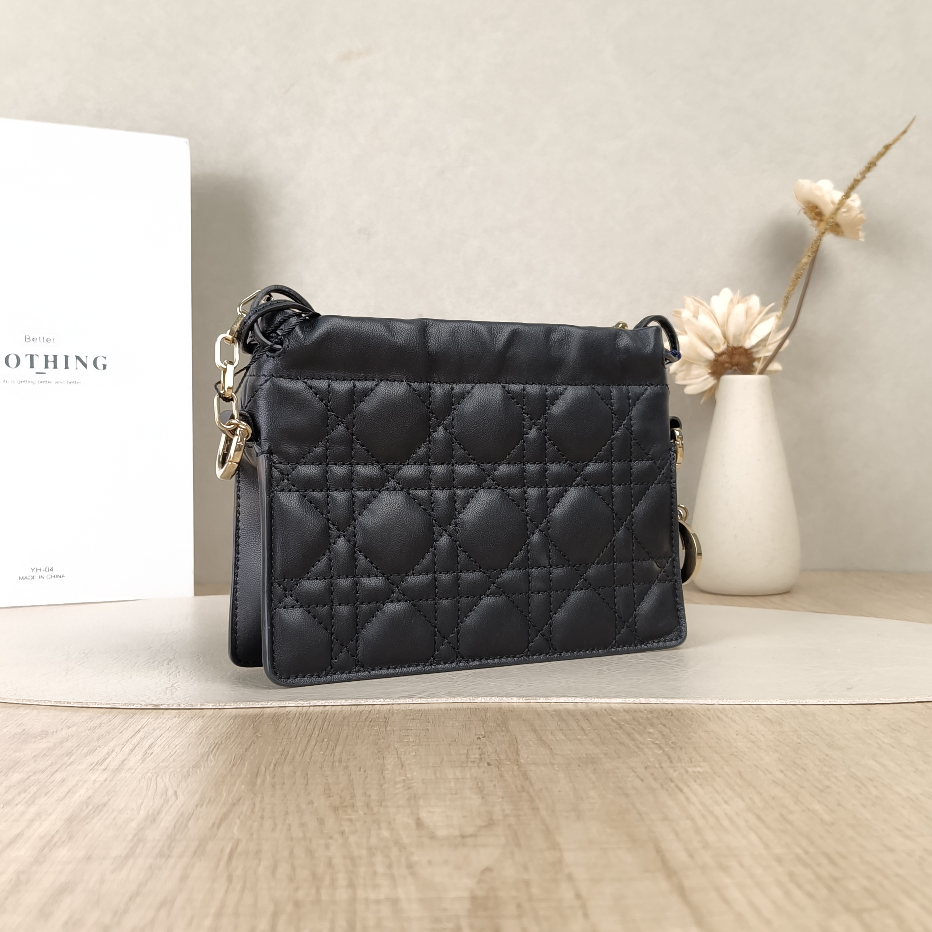 DIOR Crossbody Bag Lady Milly Chain Bag Black Lambskin19 × 5 × 13 cm — cover view 5 of 5