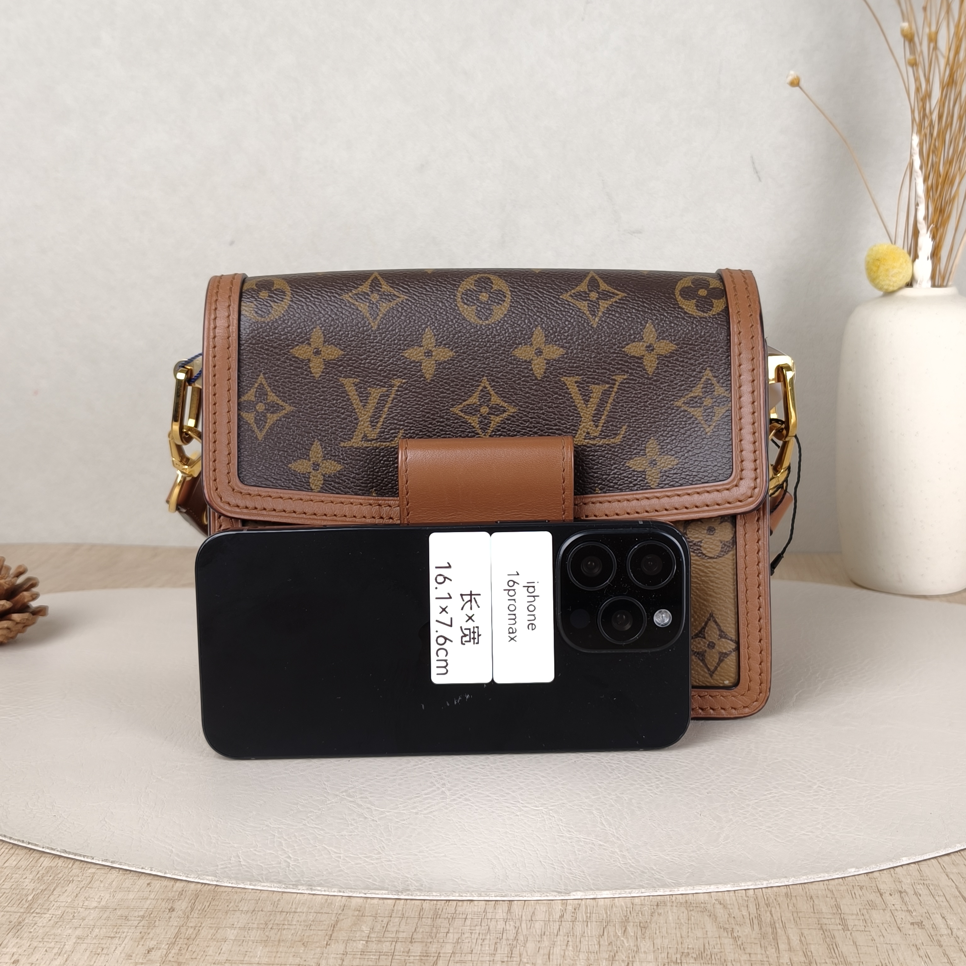 Louis Vuitton Crossbody Bag Dauphine Monogram PV Cmini20 × 9 × 15 cm — cover view 3 of 5