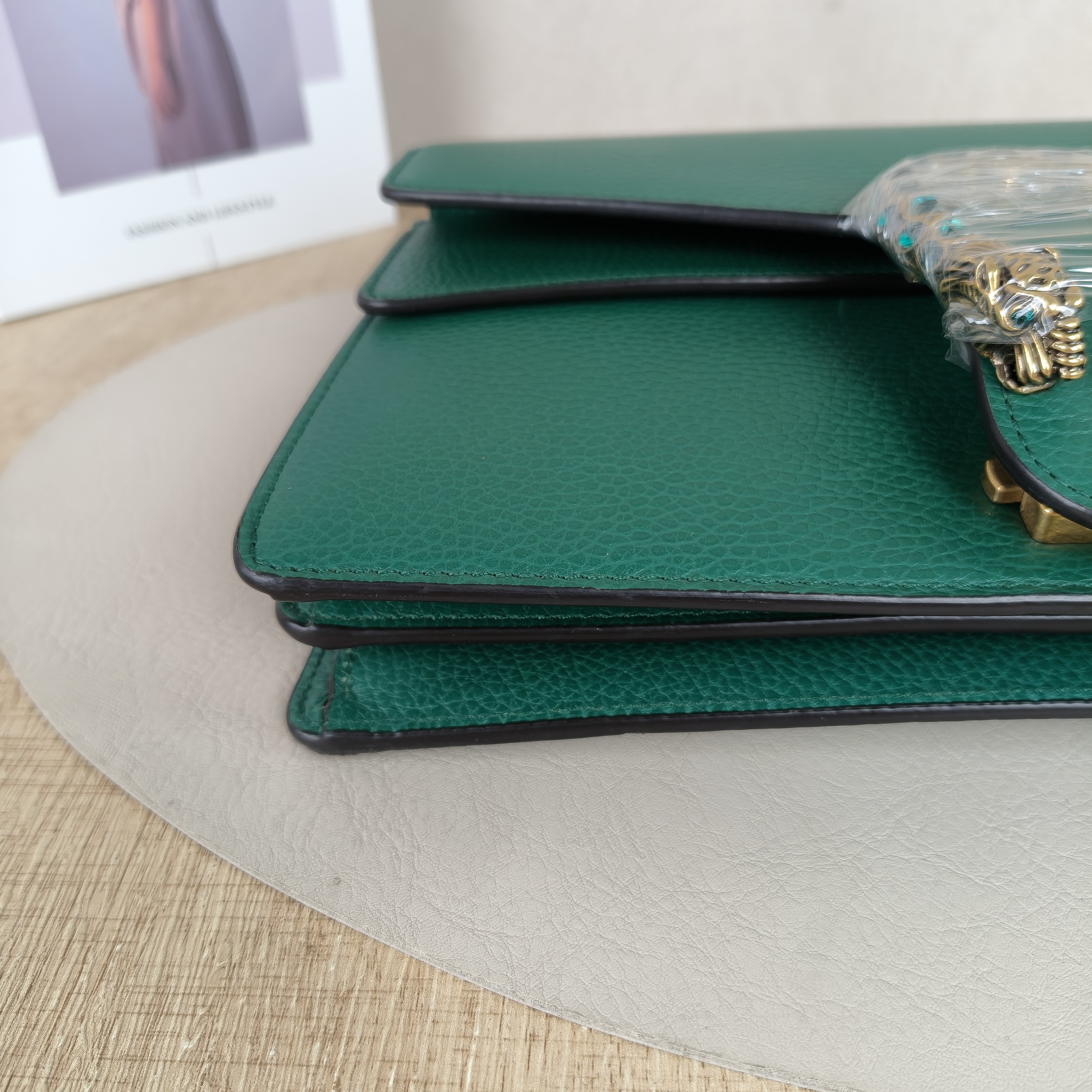 GUCCI Shoulder Bag Dionysus Green Calfskin Medium28 × 9 × 17 cm — cover view 7 of 10