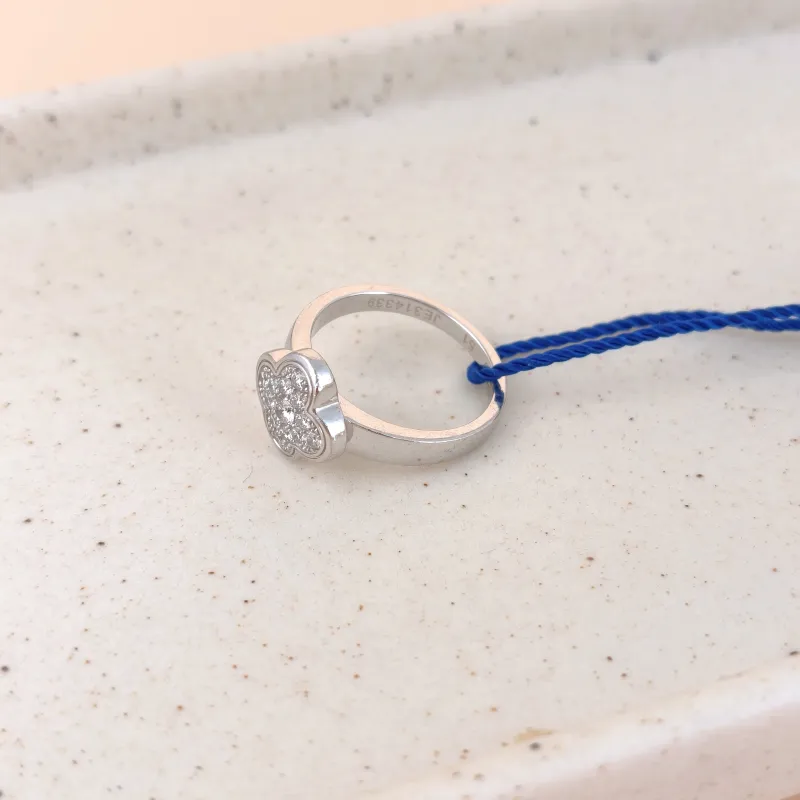 Van Cleef & Arpels Ring Pure Alhambra Pavé Diamond Ring White Gold 18KW hite Gold Diamond One Size51 — cover view 5 of 8