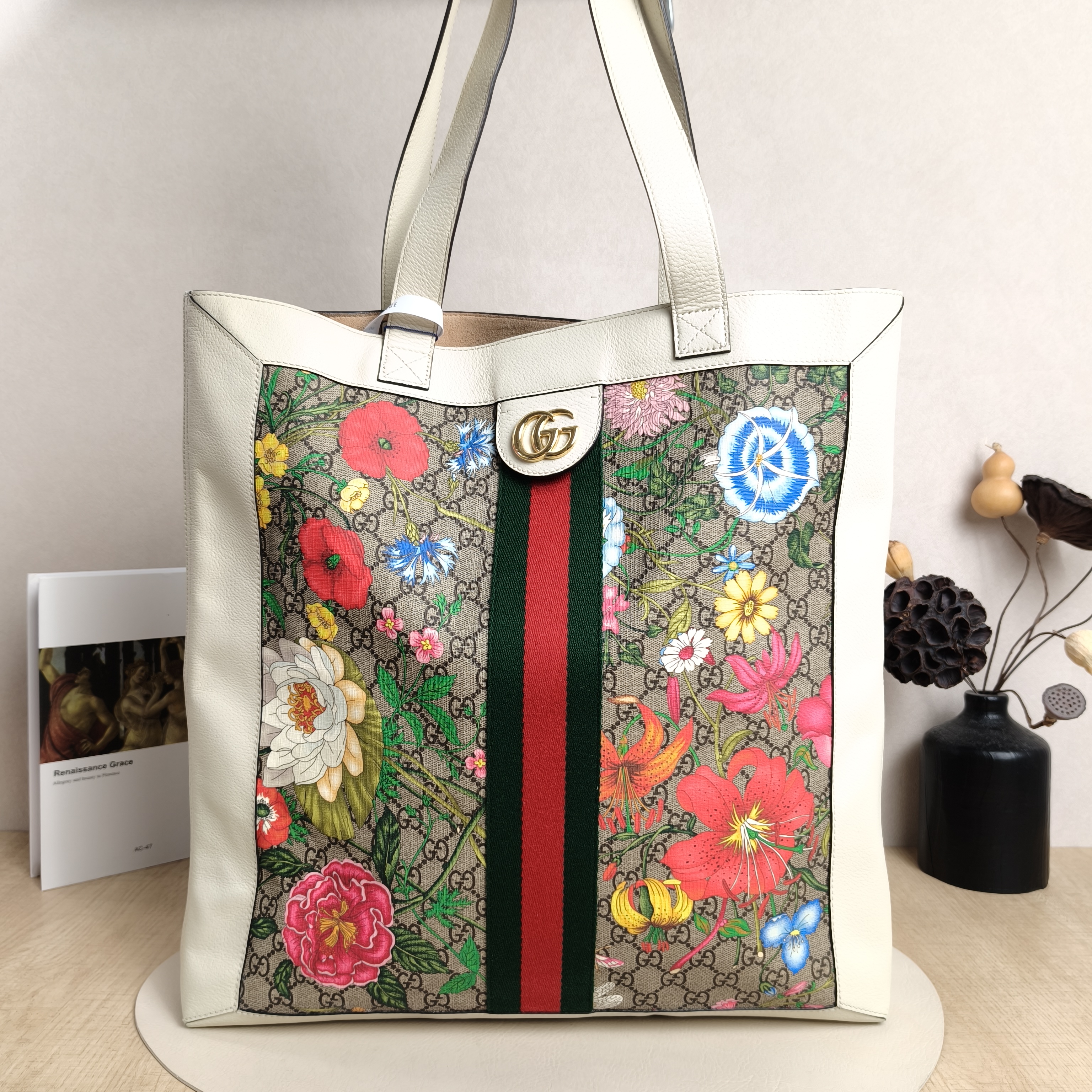 GUCCI Shoulder Bag Tote Bag Monogram PVC 40 × 9 × 42 cm