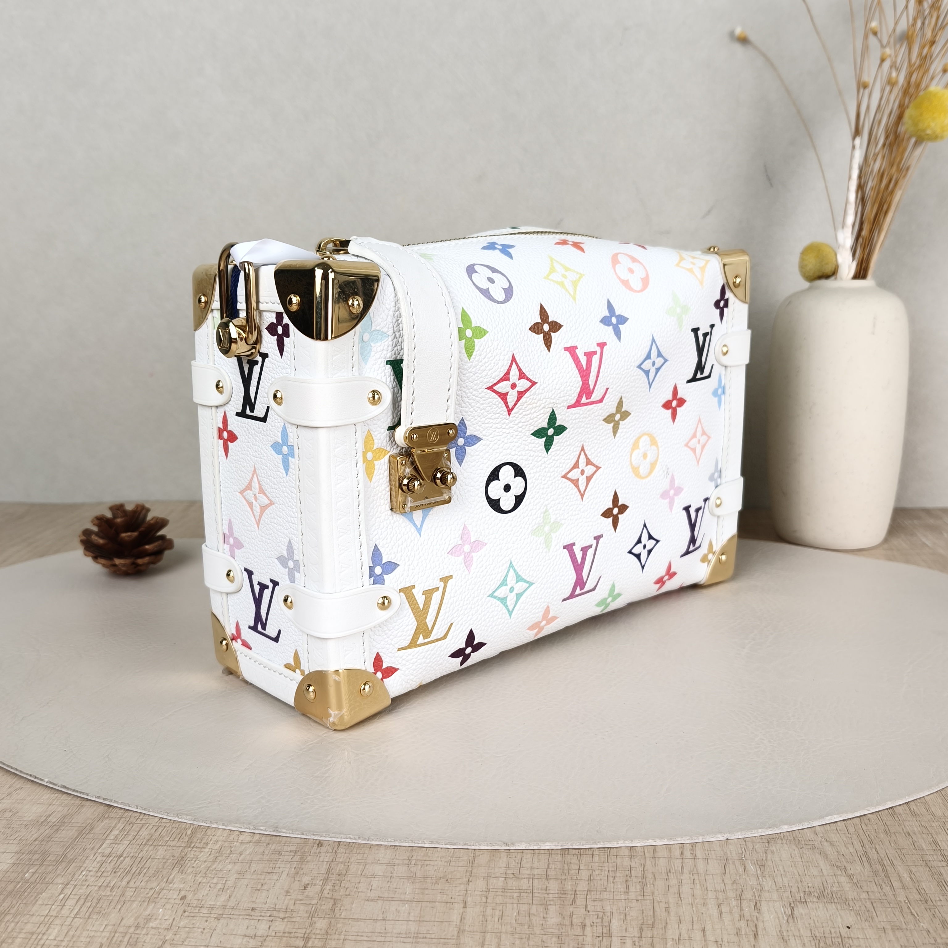 Louis Vuitton Crossbody Bag Side Trunk Box Multicolore PVC Medium23.5 × 8.5 × 16 cm — cover view 5 of 6