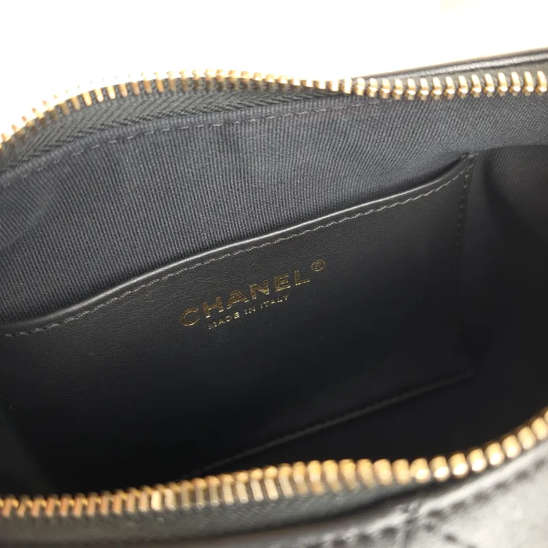 Chanel Shoulder Bag hobo Black Calfskin One Size 25 × 15 × 7.5 cm — detail view 11 of 11