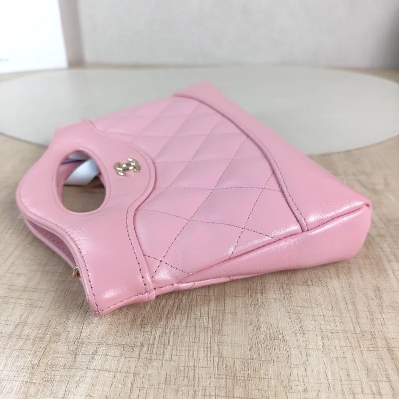 Chanel Crossbody Bag 31Bag Pink Waxed Leather nano 20.5 × 3.5 × 17 cm — detail view 6 of 12