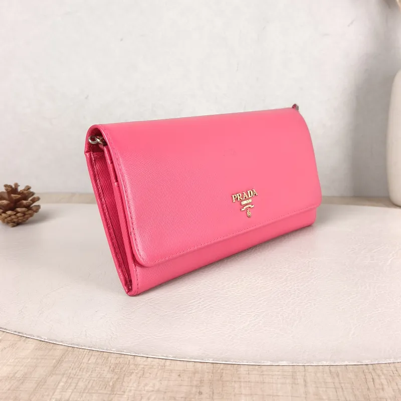 PRADA Shoulder Bag Shoulder Bagwoc Pink Calfskin 21 × 2.5 × 10.5 cm Conditioned — cover view 2 of 5
