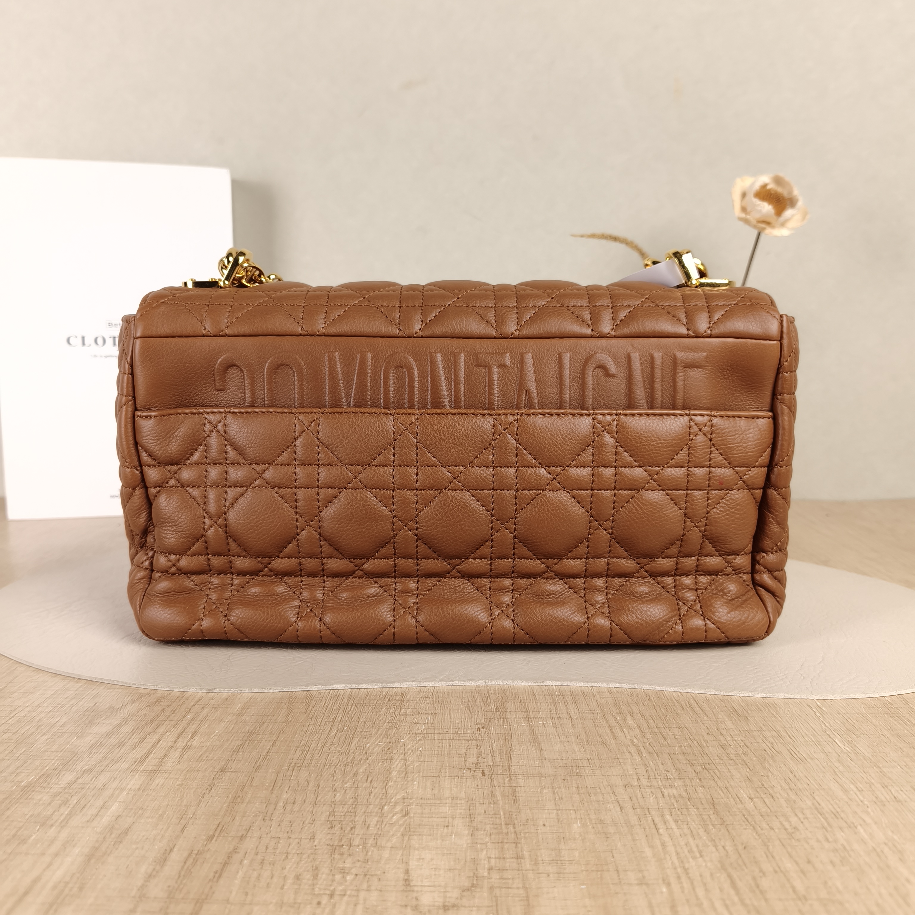 DIOR Shoulder Bag Caro Chain Bag Caramel Calfskin Large28.5 × 10 × 17.5 cm — cover view 5 of 5