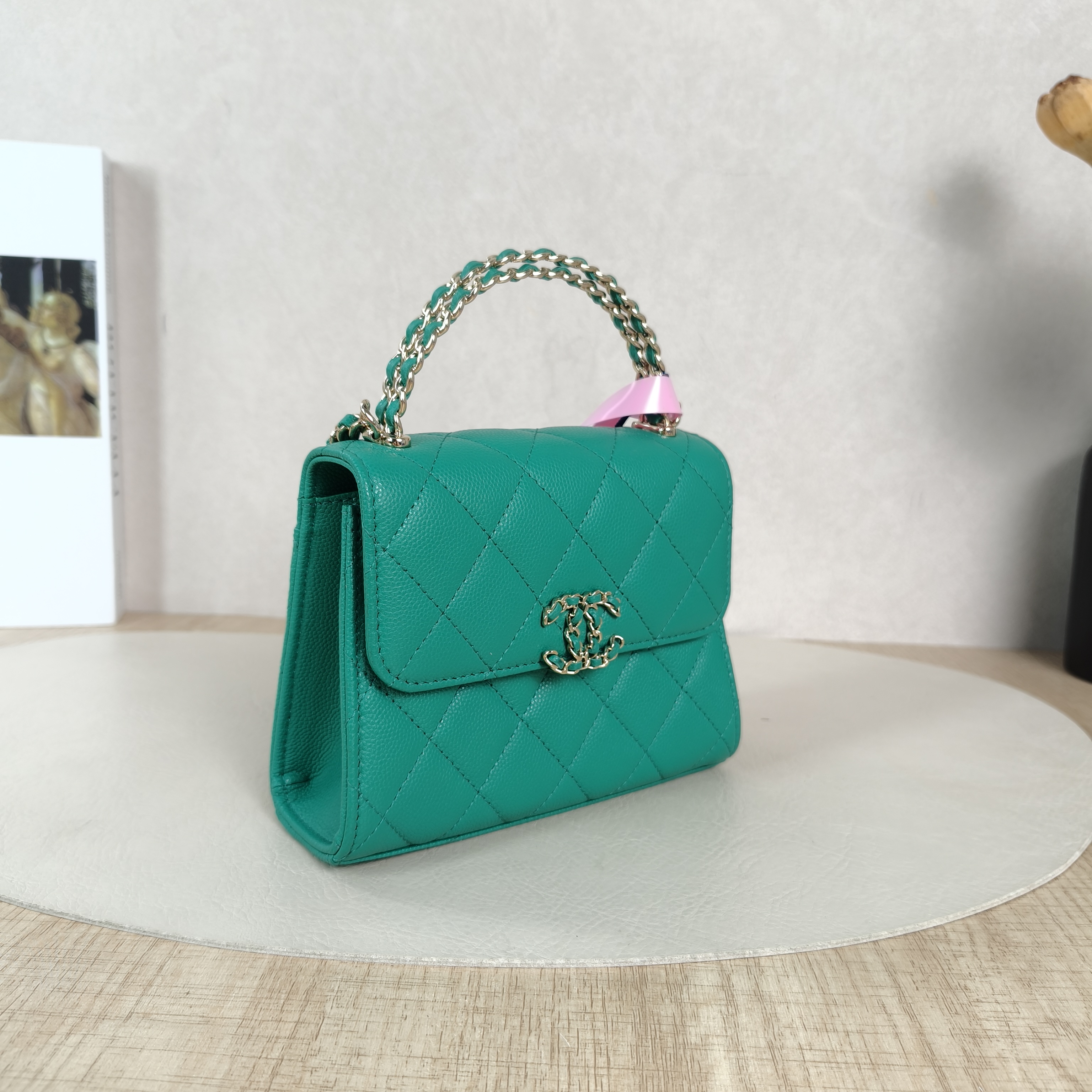 Chanel Crossbody Bag kelly Green Grained Calfskinnano15 × 5 × 11 cm — cover view 4 of 5