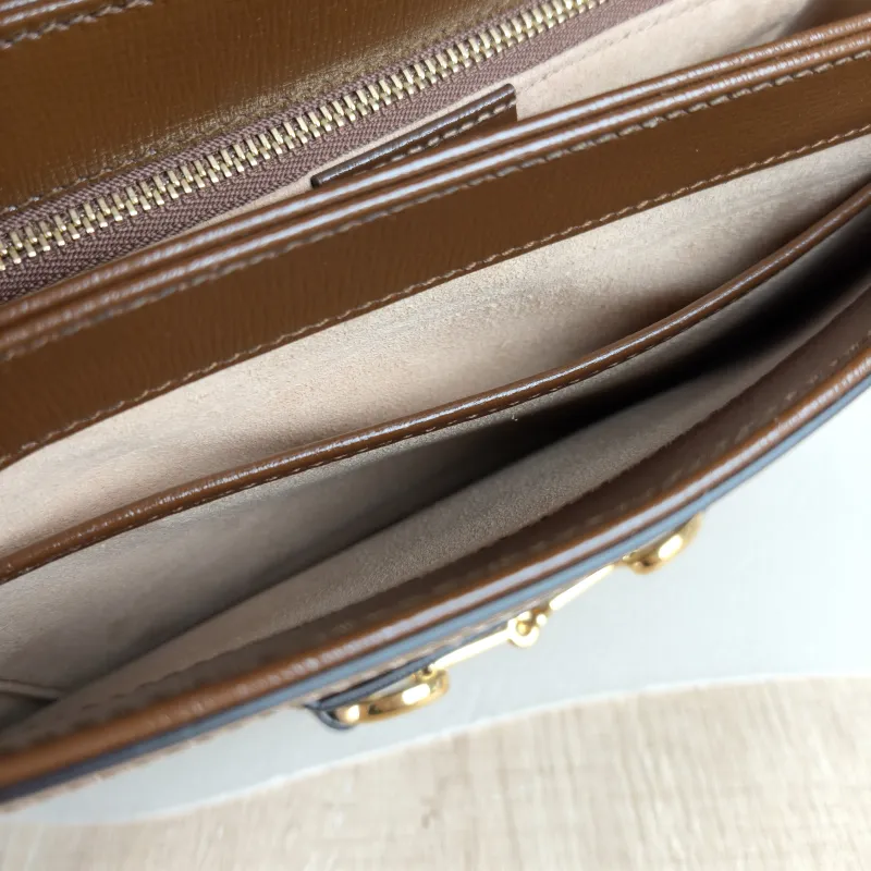 GUCCI Shoulder Bag Horsebit 1955 Horsebit Medium Monogram PVC Medium25 × 8 × 18 cm — detail view 11 of 12
