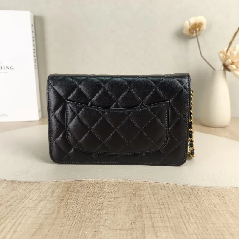 Chanel Crossbody Bag Classic Flap WOC CF WOCWOC Bag Edition Black Lambskinmini19.2 × 3.5 × 12.3 cm — cover view 6 of 6