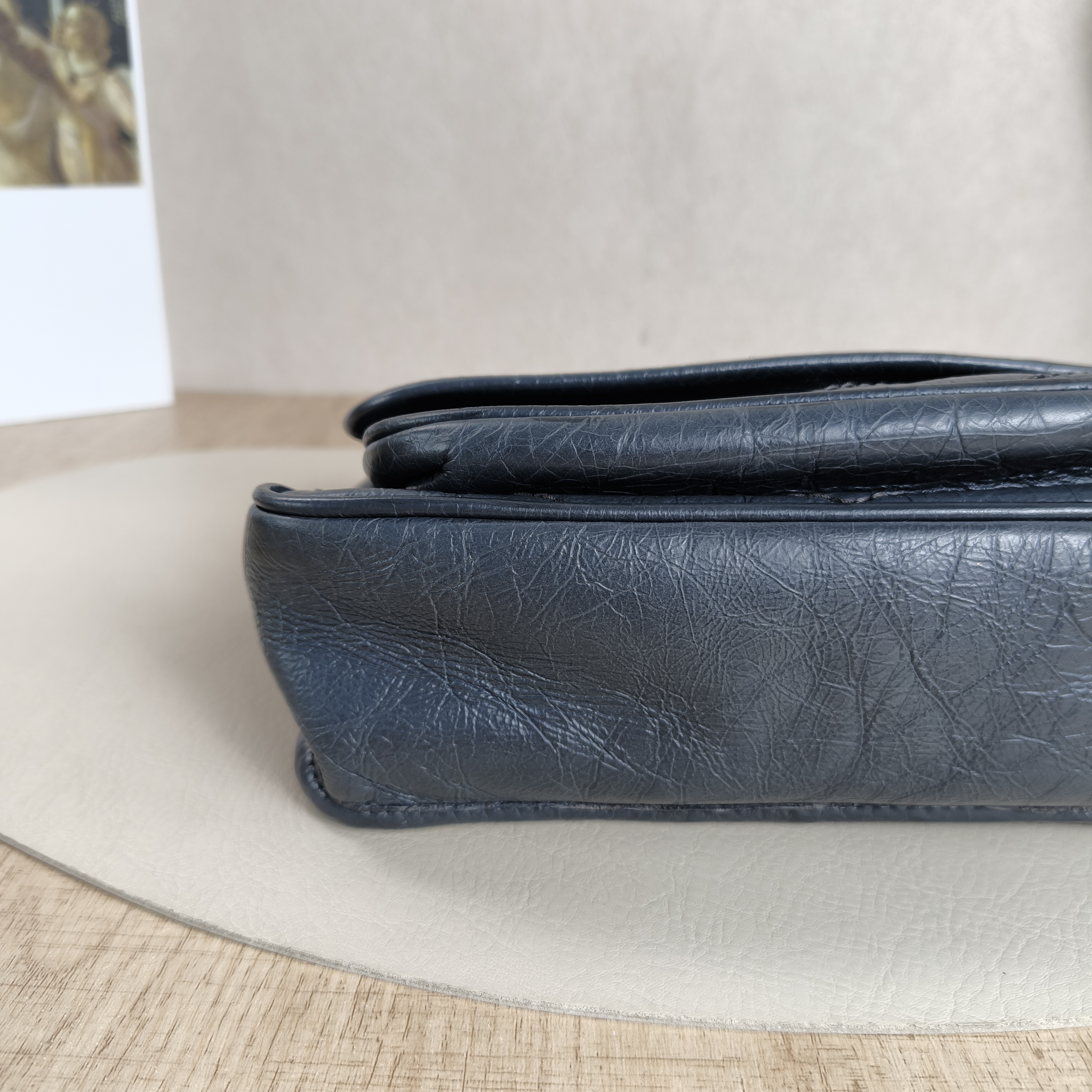 SAINT LAURENT Crossbody Bag Niki Grey Waxed Leather Calfskin Small21 × 7.5 × 16 cm — cover view 10 of 10