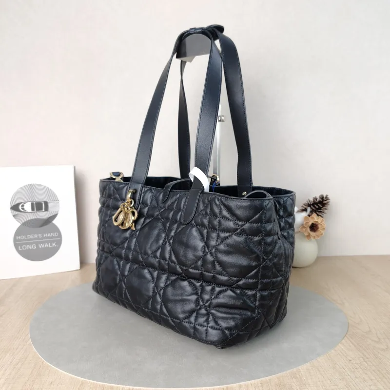 DIOR Top Handle Bag TOUJOURS Black Calfskin Medium28.5 × 17 × 21.5 cm — cover view 4 of 5