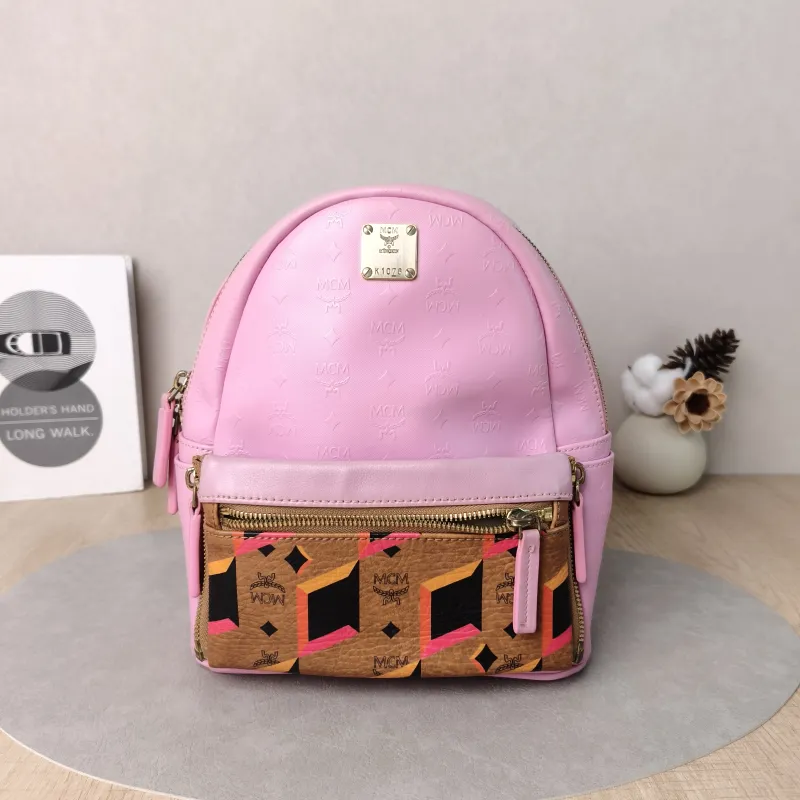 MCM Backpack Backpack Pink PVC One Size21 × 10 × 26 cm