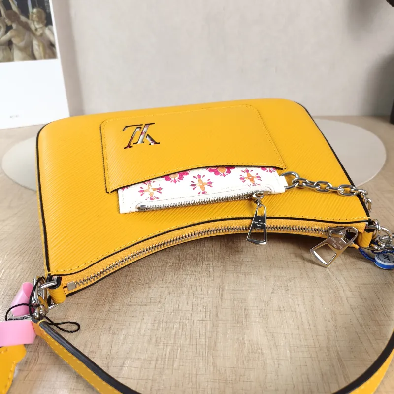 Louis Vuitton Crossbody Bag MARELLE Yellow Epi Embossed Calfskin Small 25 × 8 × 15 cm — detail view 8 of 12