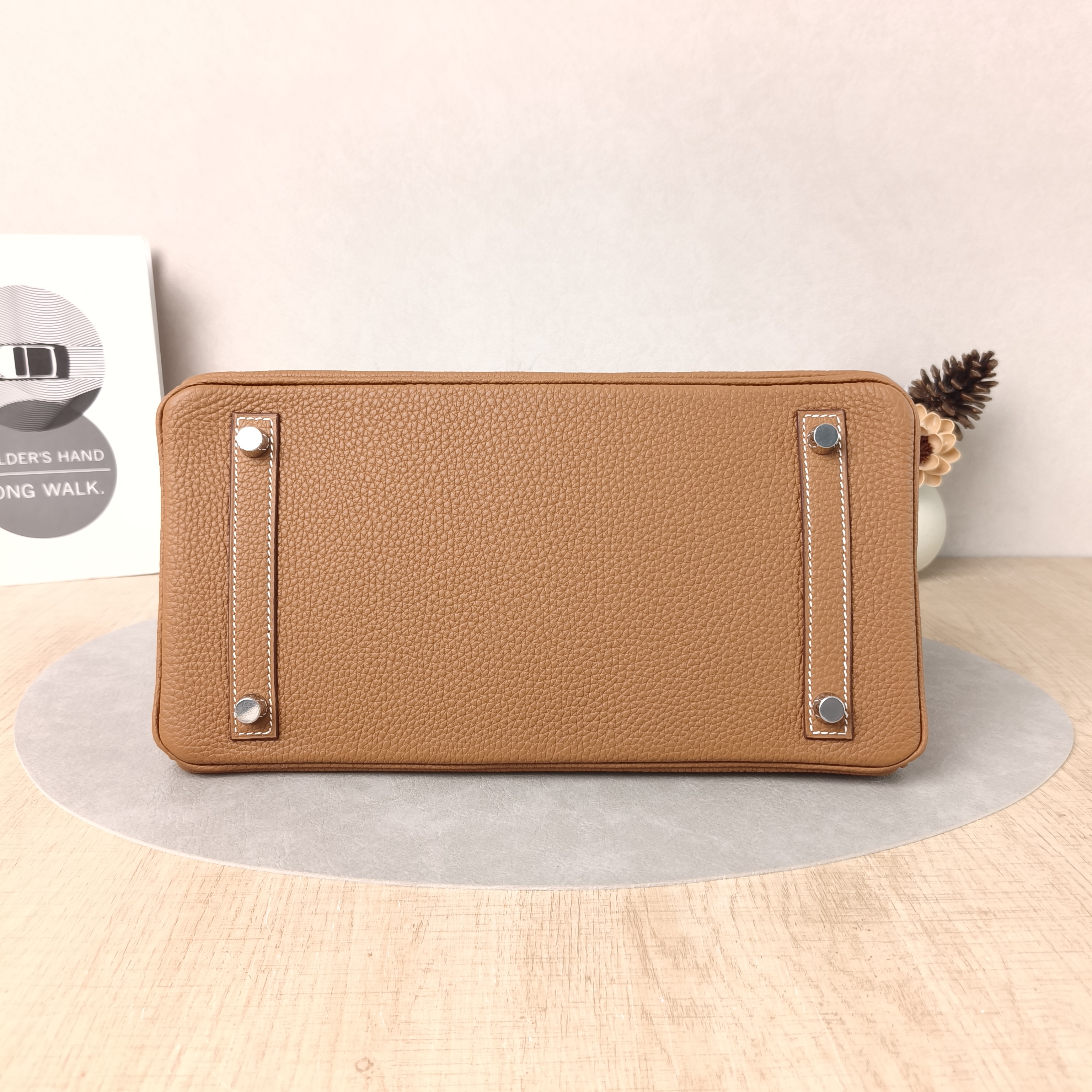 Hermès Top Handle Bag Birkin 30 Silver-Tone Hardware 37 Brown Togo Calfskin Medium 30 × 16 × 22 cm G — cover view 4 of 6