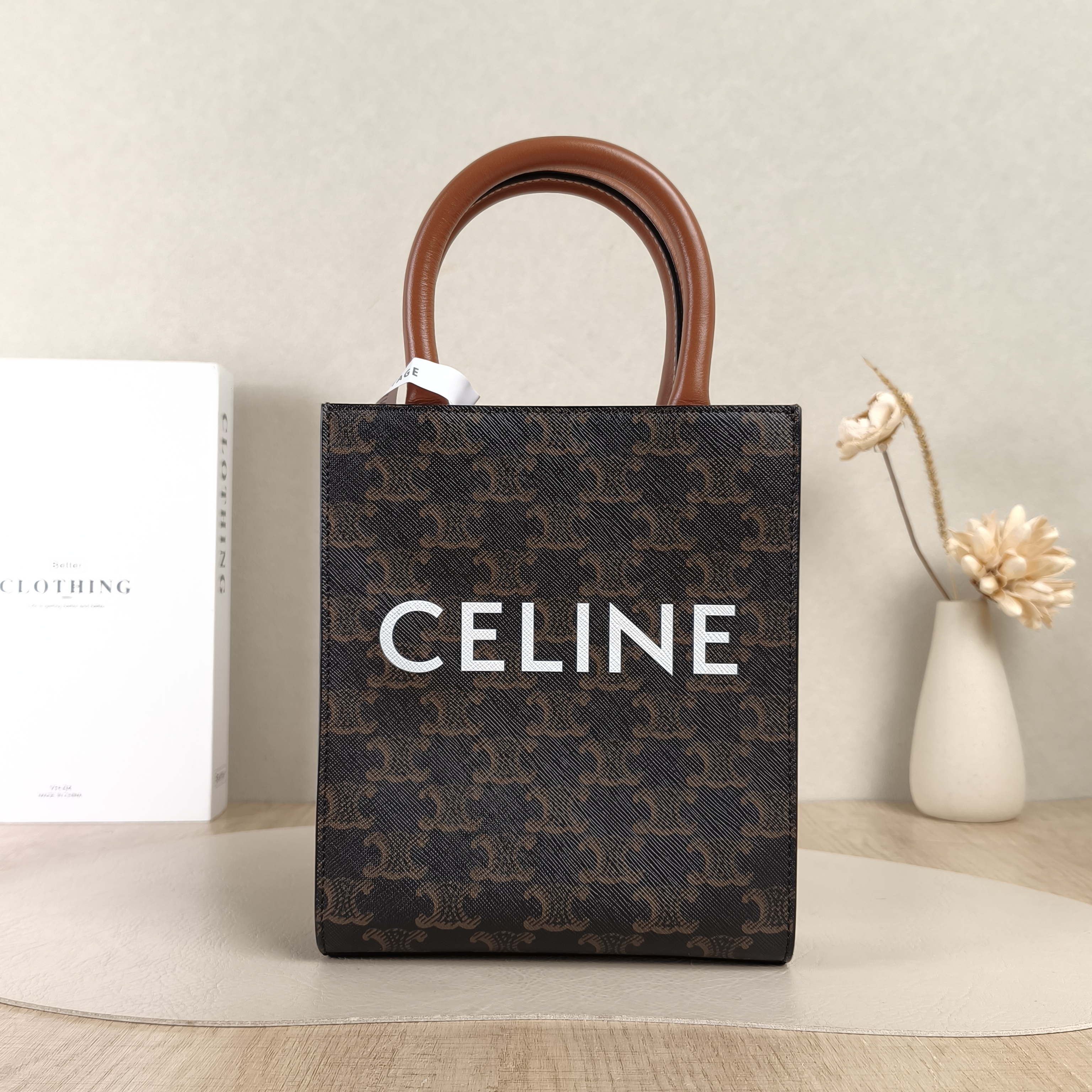 CELINE Crossbody Bag CABAS Mini Monogram PV Cmini17 × 4 × 20.5 cm