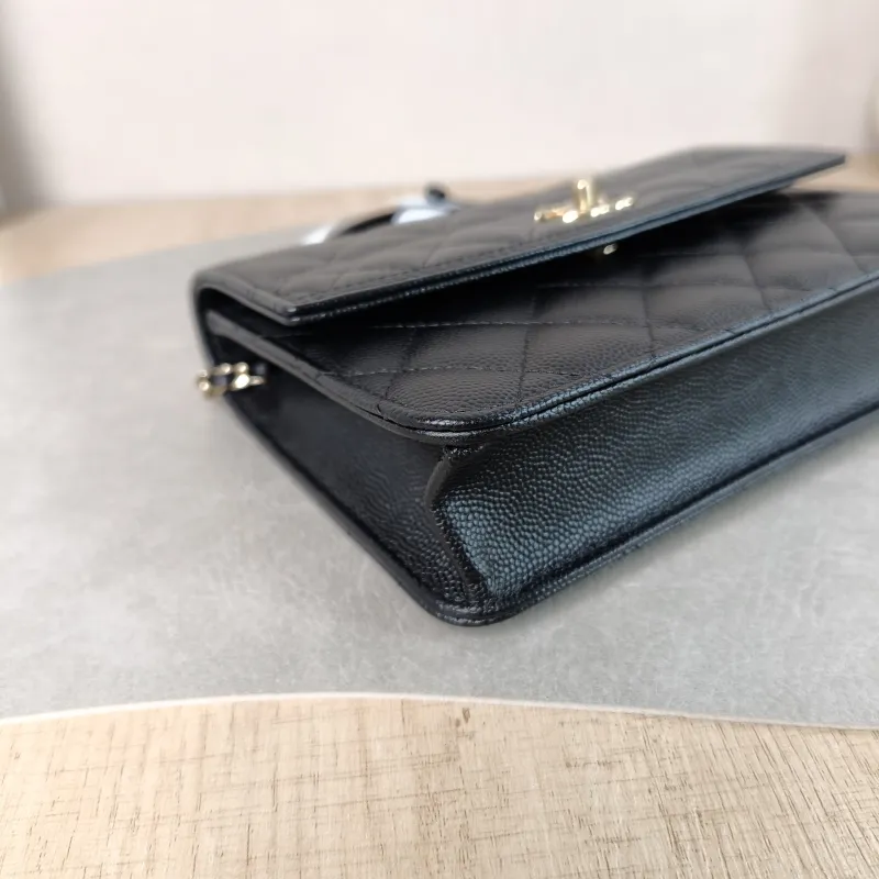Chanel Backpack Backpack Black Grained Calfskin One Size 18.2 × 5 × 14 cm — detail view 10 of 12