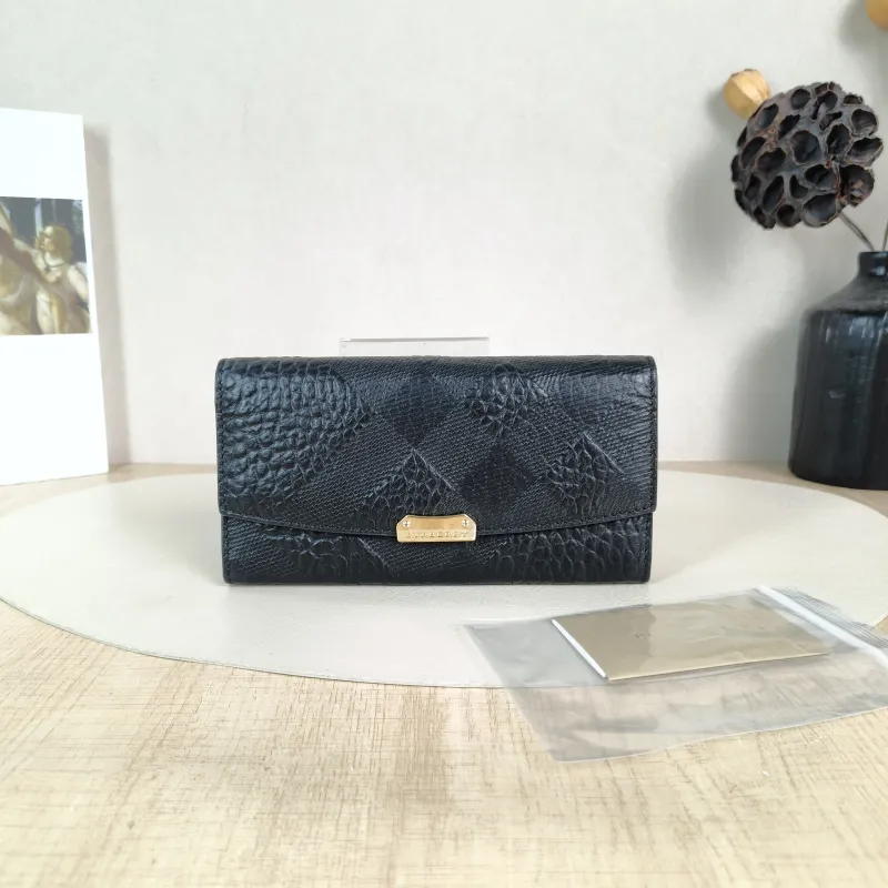 BURBERRY Wallet Wallet Black Calfskin One Size 19 × 2 × 10 cm — cover view 2 of 6