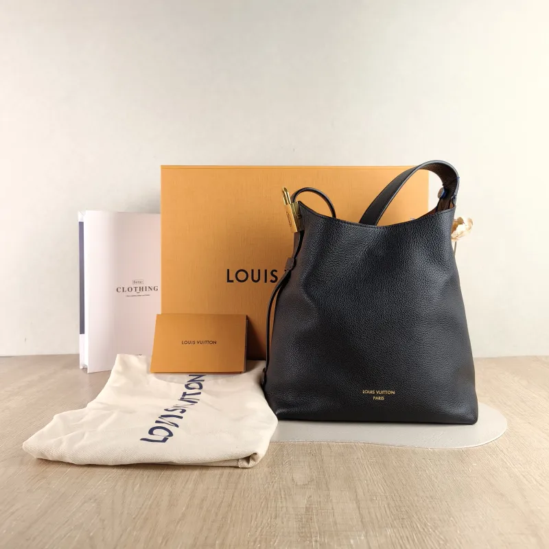 Louis Vuitton Shoulder Bag Low Key Hobo Shoulder Bag Black Calfskin Small 24 × 16 × 28 cm — cover view 5 of 6