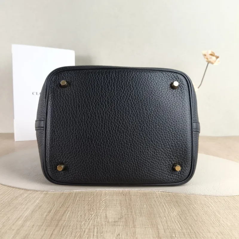Hermès Top Handle Bag Picotin Lock 22 22 Black Taurillon Clemence TC Calfskin Medium 22 × 18 × 21 cm W — cover view 2 of 5