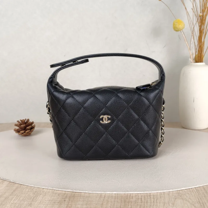 Chanel Crossbody Bag25c Vanity Case Bag Black Grained Calfskin One Size16 × 6 × 13 cm