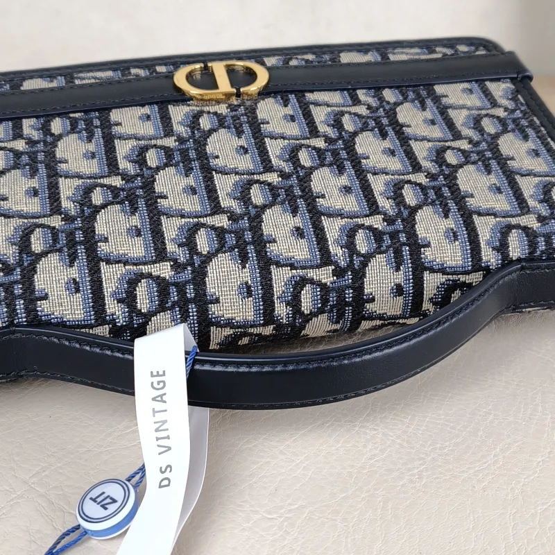 DIOR Crossbody Bag 30Montaigne Cigale Top Handle Crossbody Bag Blue Canvas One Size 20.5 × 5 × 11 cm — detail view 7 of 14