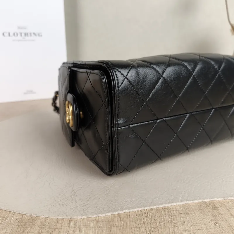 Chanel Shoulder Bag 25Bag Black Waxed Leather Calfskin Mini 20 × 12.5 × 22 cm — detail view 5 of 13