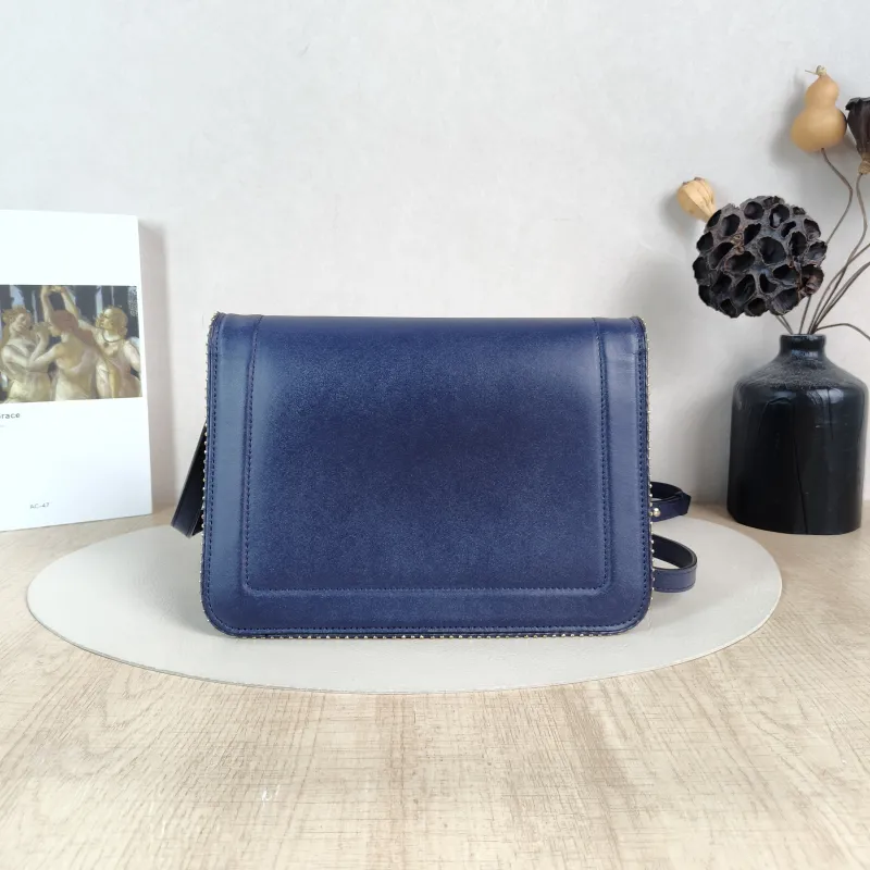 FERRAGAMO Shoulder Bag Shoulder Bag Navy Calfskin One Size25 × 9 × 16.5 cm — cover view 5 of 5