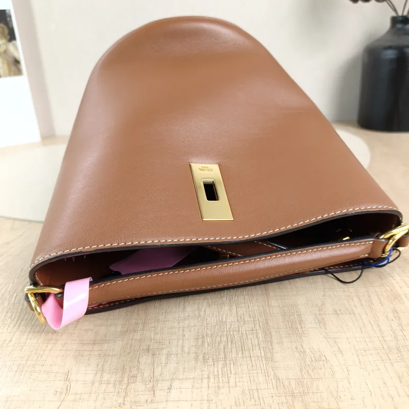 CELINE Crossbody Bag Bucket 16 Bucket Bag Caramel Calfskin Small 16 × 16 × 18 cm — detail view 5 of 12