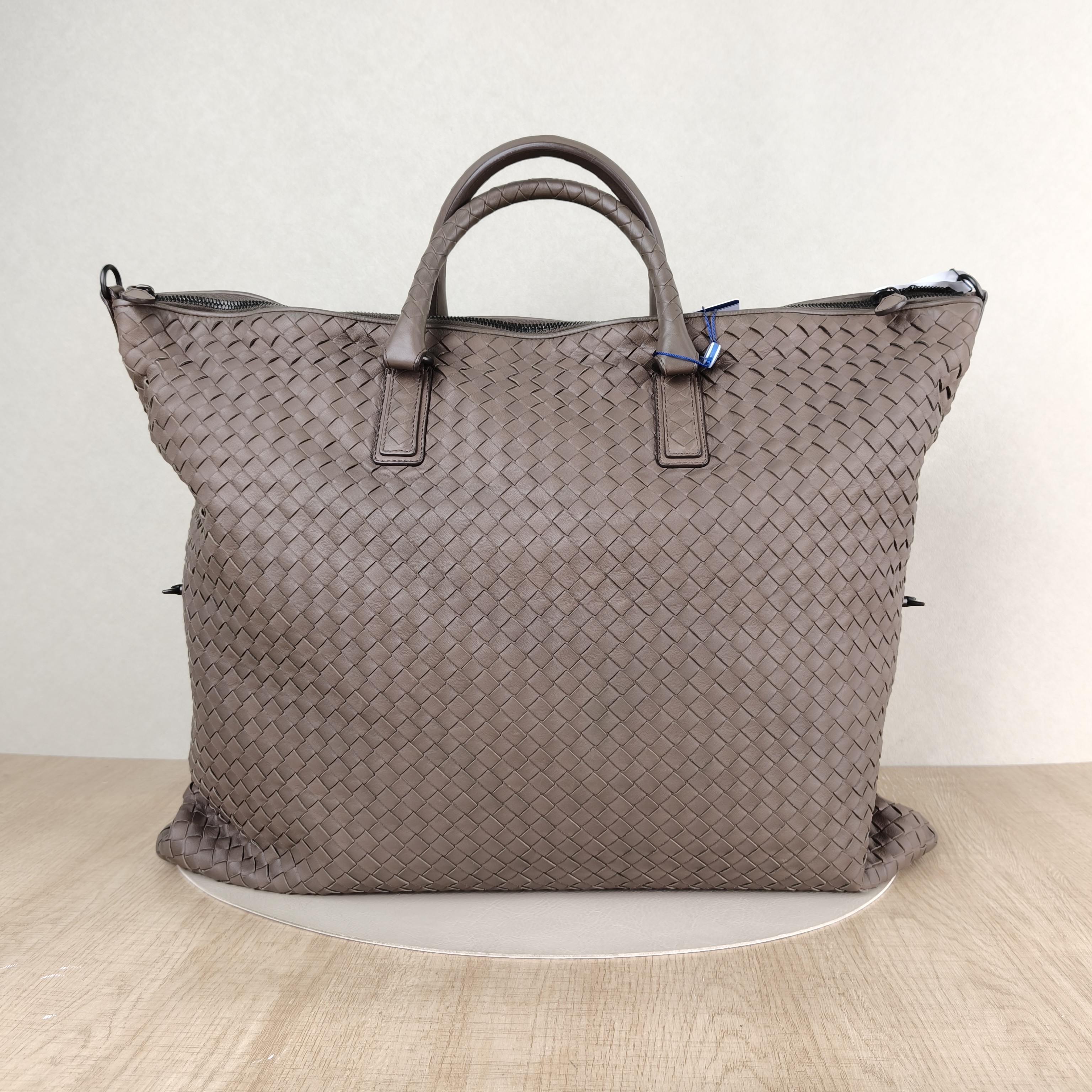 Bottega Veneta Top Handle Bag Woven Top Handle Bag Brown Calfskin One Size50 × 3 × 42 cm — cover view 2 of 5
